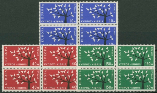 Zypern 1963 Europa CEPT Bäume 4er-Block 215/17 postfrisch