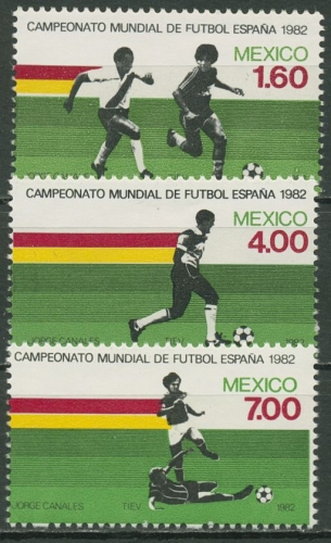 Mexiko 1982 Fußball-WM Spanien 1825/27 postfrisch