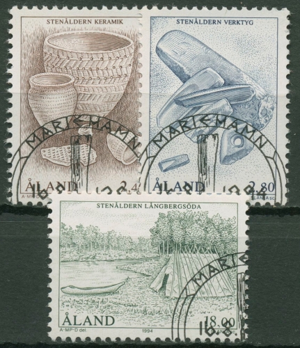 Aland 1994 Steinzeit 88/90 gestempelt