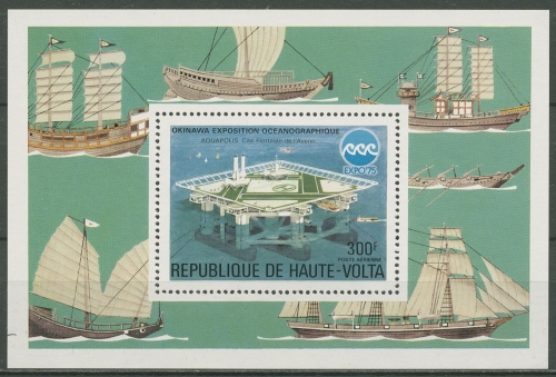 Obervolta 1975 EXPO Okinawa Unterwasserstadt Block 38 postfrisch (C29151)