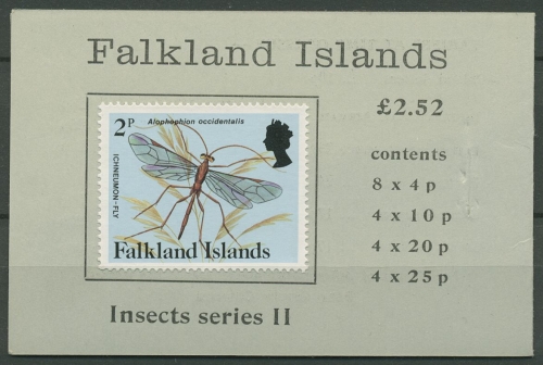 Falkland-Inseln 1984 Spinnen und Insekten 393, 399/01 MH postfrisch (C29174)