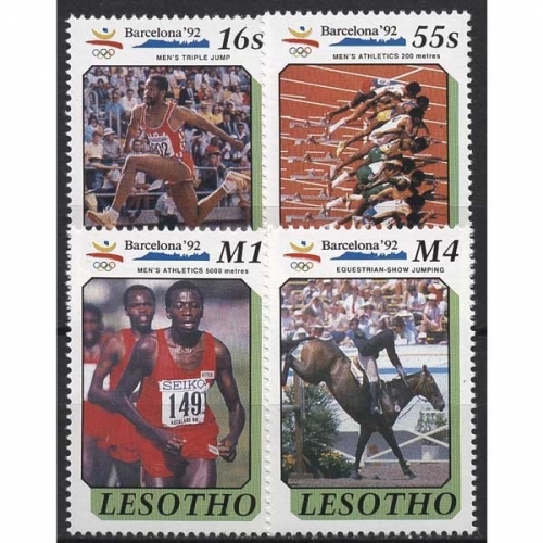 Lesotho 1990 Olympische Sommerspiele in Barcelona 860/63 postfrisch