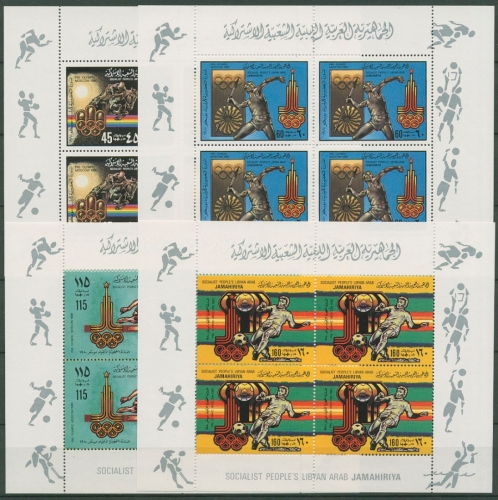 Libyen 1979 Olympische Spiele '80 in Moskau 767/70 II A K postfrisch (C29177)