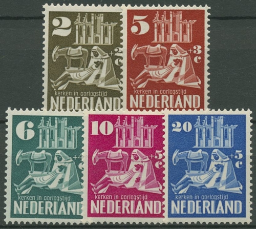 Niederlande 1950 Wiederaufbau zerstörter Kirchen 558/62 postfrisch