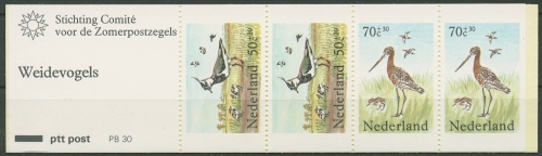 Niederlande 1984 Tiere Wiesenvögel Markenheftchen MH 31 postfrisch (C96015)