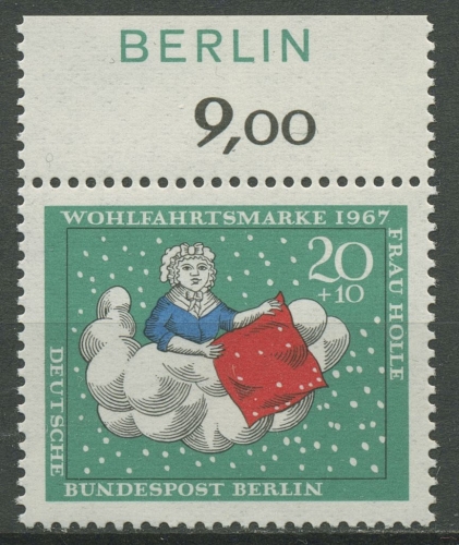 Berlin 1967 Wohlfahrt: Frau Holle m. Oberrand Inschrift BERLIN 311 postfrisch