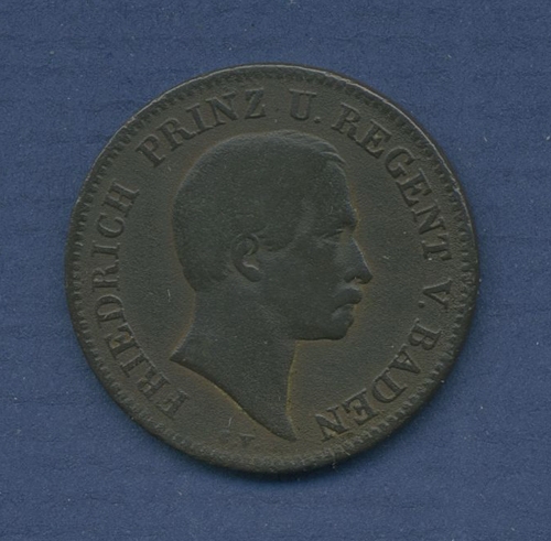 Baden Großherzogtum Friedrich I., Kreuzer 1856, J. 74 sehr schön (m2601)