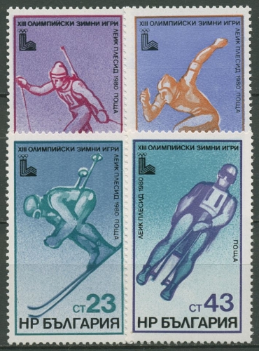 Bulgarien 1979 Olympia Winterspiele Lake Placid 2824/27 postfrisch