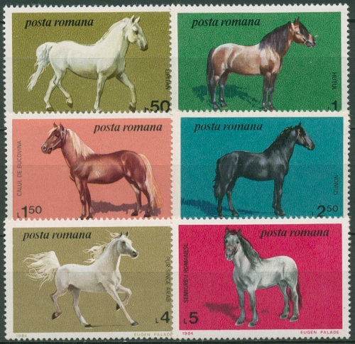 Rumänien 1984 Pferde Pferderassen 4077/82 postfrisch