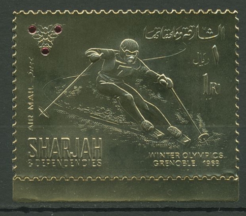 Sharjah 1968 Olympische Winterspiele Skifahrer A 464 A postfrisch