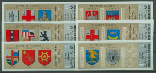 Jemen (Nordjemen) 1968 Olympiade Sommer Austragungsorte 839/44 postfrisch