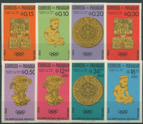 Paraguay 1966 Vor-Olympiade Mexiko 1543/50 postfrisch
