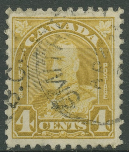 Kanada 1930 König Georg V. mit Ahornblättern 4 Cents, 145 A gestempelt