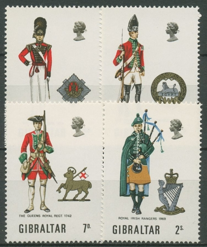 Gibraltar 1970 Militäruniformen 237/40 postfrisch
