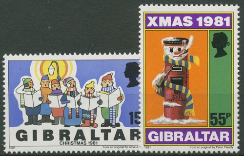 Gibraltar 1981 Weihnachtsmotive 430/31 postfrisch