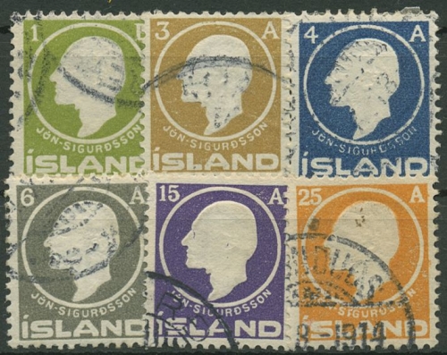 Island 1911 100. Geburtstag von Jón Sigurdsson 63/68 gestempelt