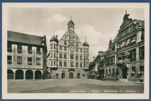 Memmingen im Allgäu Marktplatz mit Rathaus, ungebraucht (AK3065)
