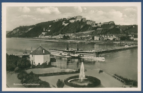 Koblenz Ehrenbreitstein Raddampfer, ungebraucht (AK3072)
