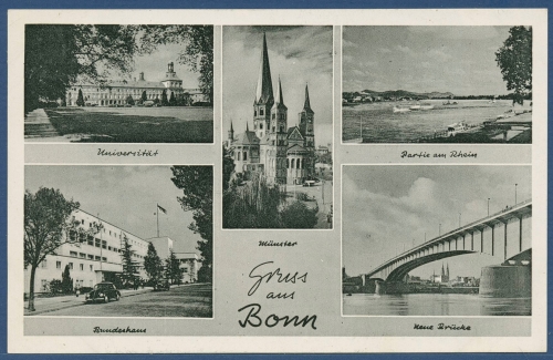 Bonn Universität Münster Neue Bonner Brücke, ungebraucht (AK3081)