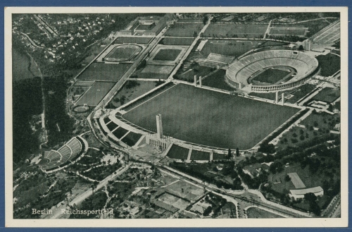 Reichssportfeld Berlin Olympische Spiele 1936 Luftbild, ungebraucht (AK3100)