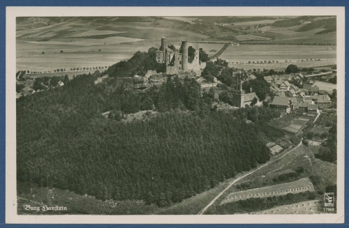 Burg Hanstein Fliegeraufnahme Burgwirtschaft Funke, ungebraucht (AK3163)