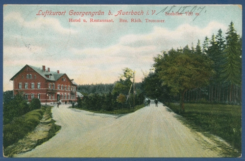 Georgengrün bei Auerbach Restaurant R. Trommer, gelaufen 1907 (AK3164)