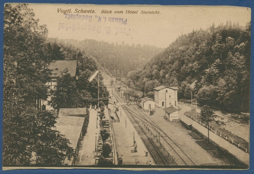 Rentschmühle Hotel Steinicht Voigtlandbahn, ungebraucht beschrieben (AK3154)