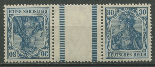Deutsches Reich Zusammendrucke 1921 Germania KZ 3.1 mit Falz