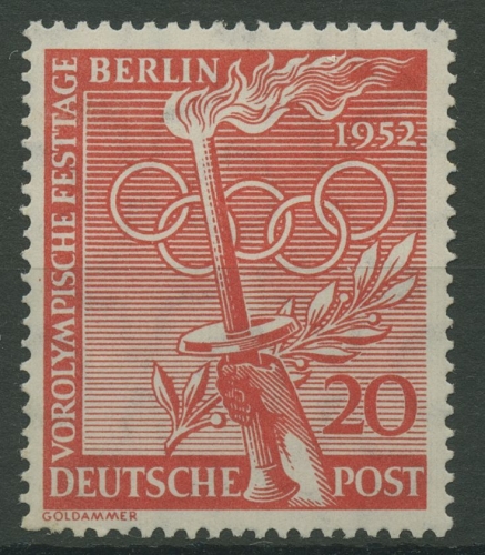 Berlin 1952 Vorolympische Festtage 90 postfrisch, kleiner Zahnfehler (R19275)
