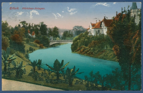 Erfurt Pförtchen-Anlagen, gelaufen 1916 (AK3199)