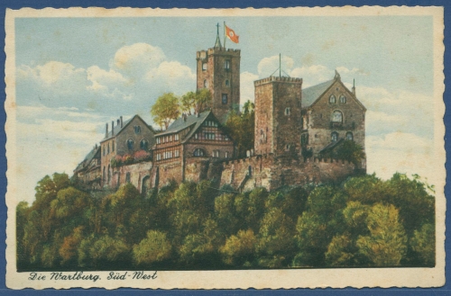 Eisenach Wartburg von Süd-West, gelaufen Marke fehlt (AK3171)
