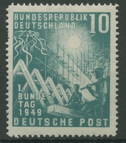 Bund 1949 Eröffnung Dt. Bundestag 111 postfrisch, Zahnfehler (R19366)