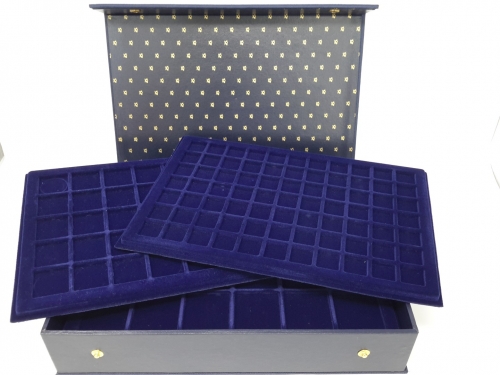 PRO COLLECT Münzbox mit 6 Tableaus für 282 Münzen 22/45 mm gebraucht (Z2226)
