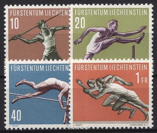 Liechtenstein 1956 Sport Leichtathletik 342/45 postfrisch