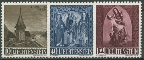 Liechtenstein 1957 Weihnachten Kirchenmotive 362/64 postfrisch