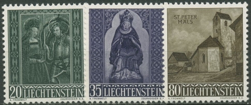 Liechtenstein 1958 Weihnachten Heilige 374/76 postfrisch