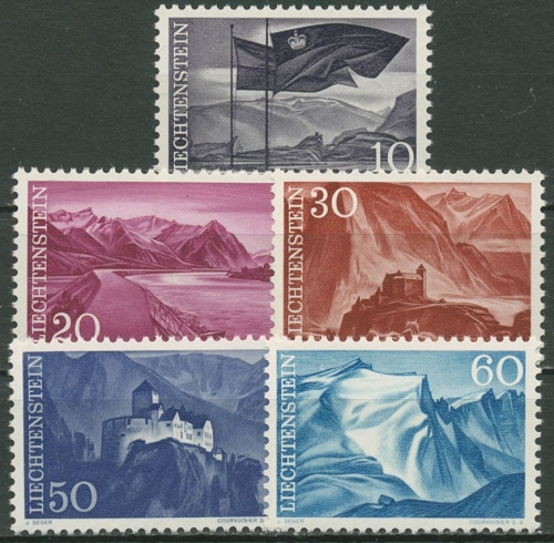 Liechtenstein 1959 Landschaften Schlösser 381/85 postfrisch