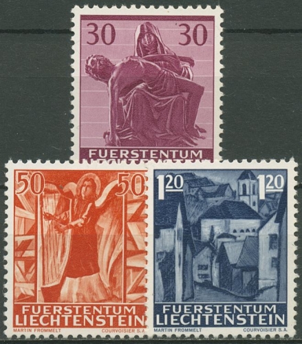 Liechtenstein 1962 Weihnachten Kirchenmotive 424/26 postfrisch