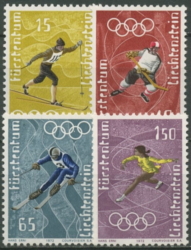 Liechtenstein 1971 Olympia Winterspiele Sapporo 551/54 postfrisch