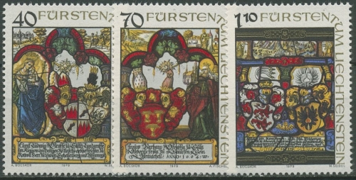 Liechtenstein 1979 Landesmuseum Wappenscheiben 731/33 postfrisch