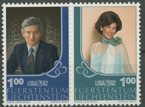 Liechtenstein 1982 LIBA Erbprinz Hans-Adam Prinzessin Marie 797/98 postfrisch