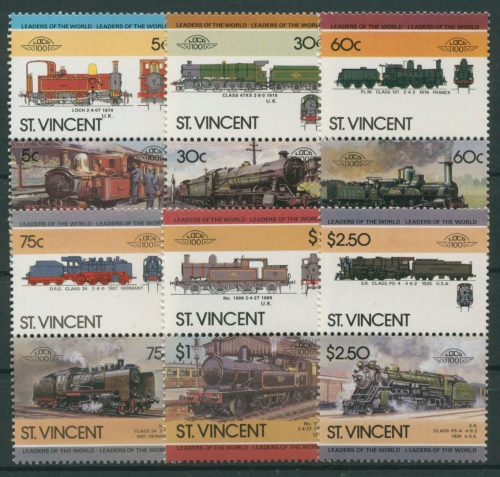 St. Vincent 1985 Lokomotiven 832/43 ZD postfrisch