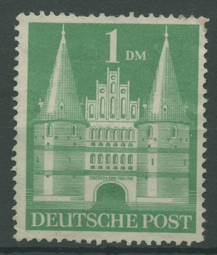 Bizone 1948 Bauten enge Zähnung 97 II eg ohne Gummierung, Zahnfehler (R19557)