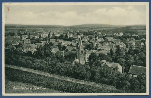 Bad Soden am Taunus Gesamtansicht, gelaufen Marke fehlt (AK3333)