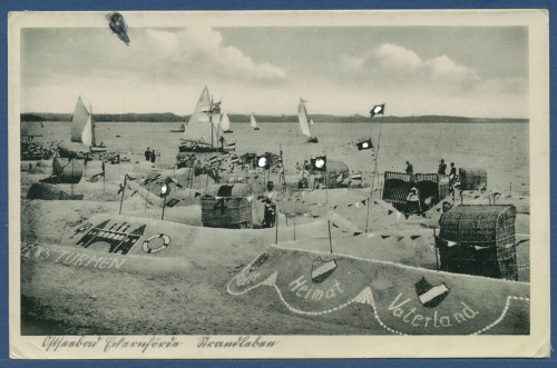 Ostseebad Eckernförde Strandleben, ungebraucht (AK3303)