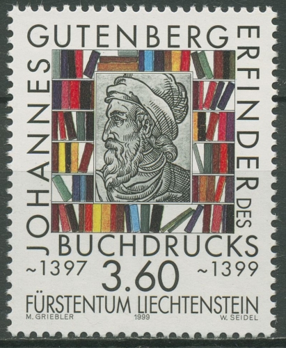 Liechtenstein 1999 Buchdruck Johannes Gutenberg 1223 postfrisch
