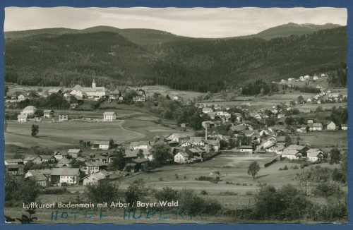 Luftkurort Bodenmais mit Arber, gelaufen 1958 (AK3442)