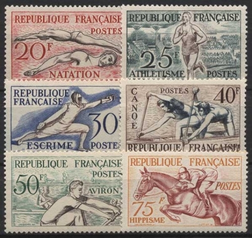 Frankreich 1953 Freimarken Sportarten 978/83 postfrisch