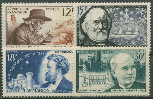 Frankreich 1956 Wissenschaftler 1083/86 postfrisch