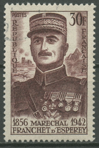 Frankreich 1956 Marschall Franchet d´Esperey 1092 gestempelt